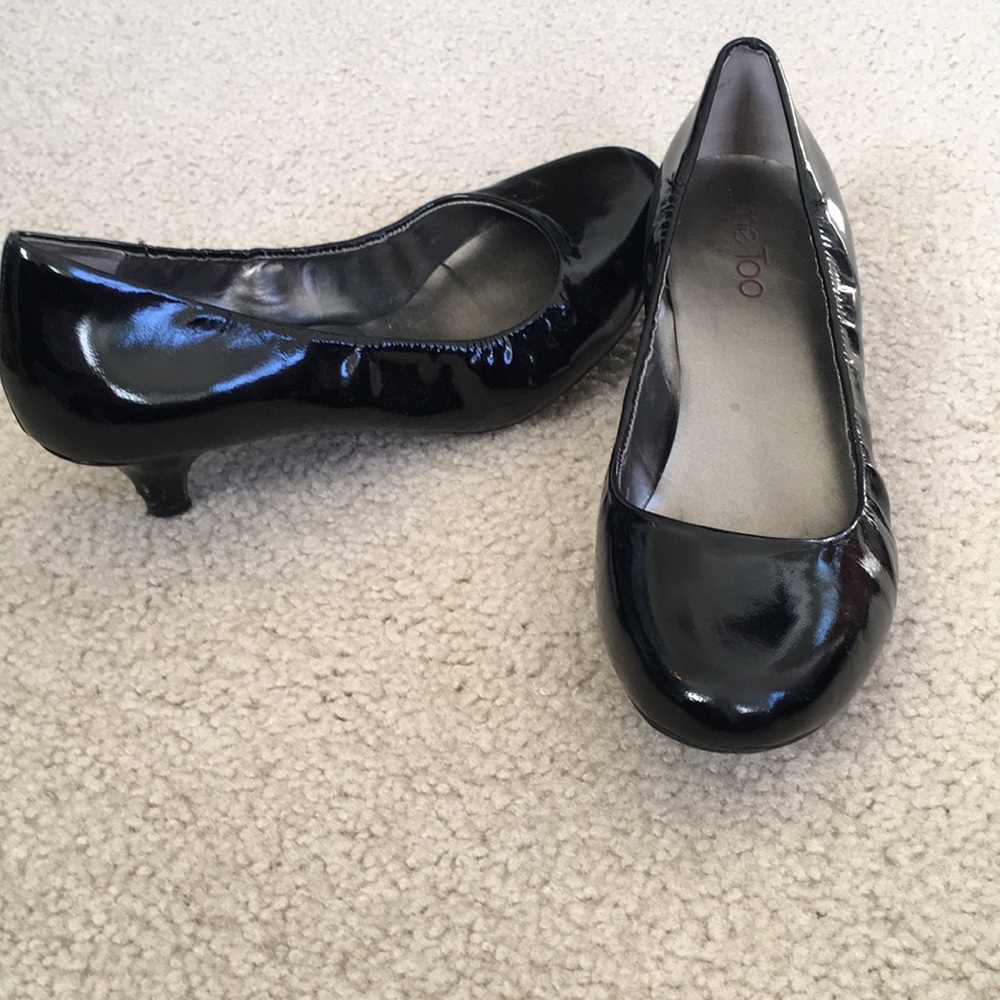 Black Patent Kitten Heels